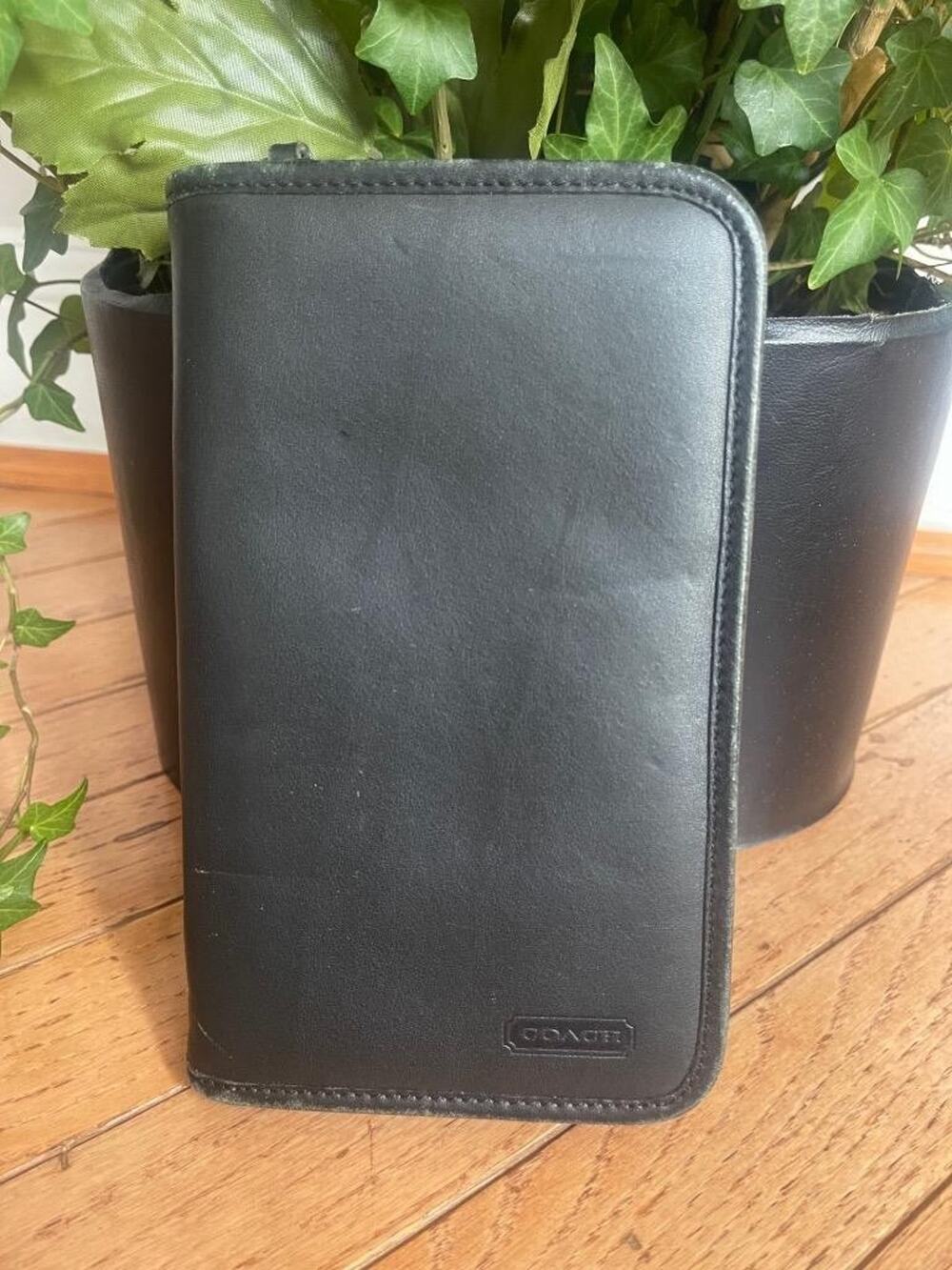 vintage COACH BUSINESS ORGANIZER BLACK  (100